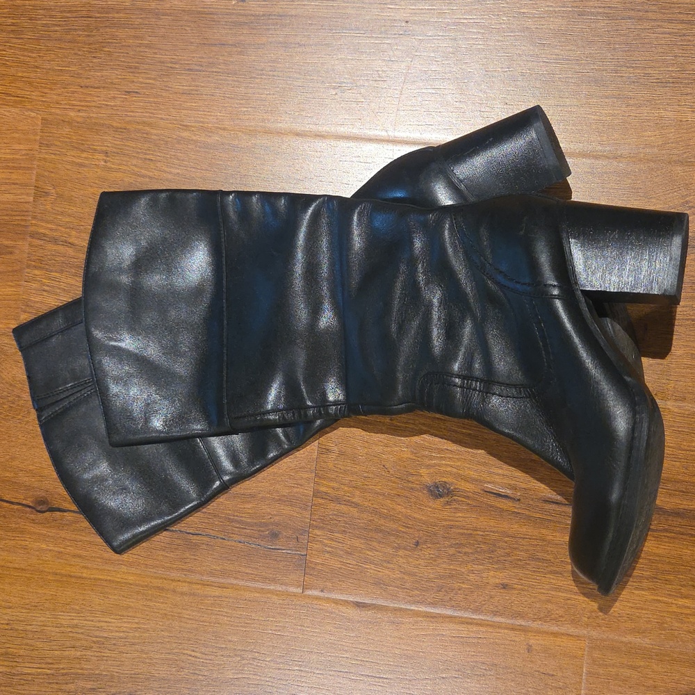 Aldo black leather boots